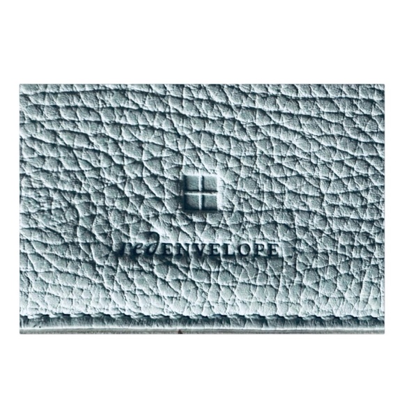 RED ENVELOPE Pale Blue Leather Travel Jewelry Case Pouch 10 3/4”x 6 1/2” - Picture 7 of 10